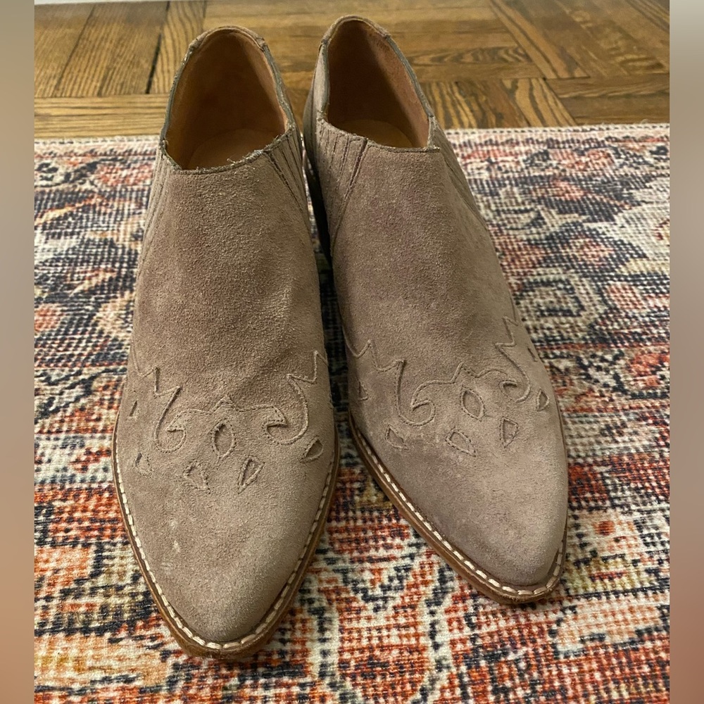 Western suede booties